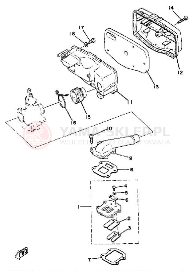 Schemat "Wtrysk paliwa" do Yamaha QT50G