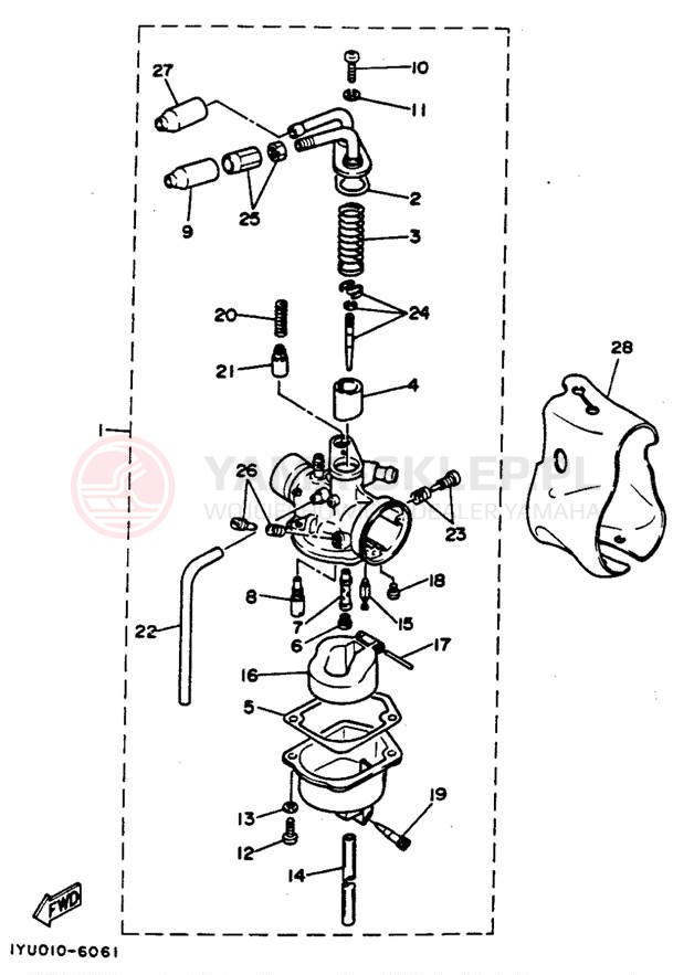 Schemat "Gaźnik" do Yamaha RAZZ SH50E