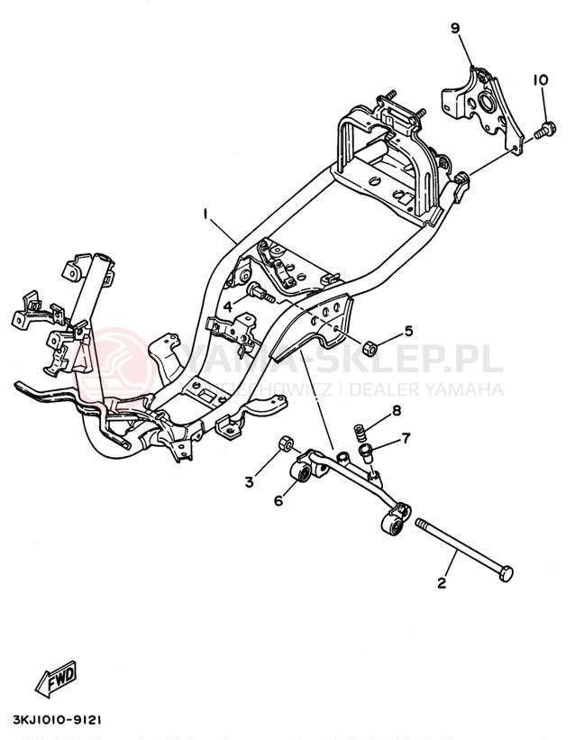 Schemat "rama" do Yamaha JOG CY50J