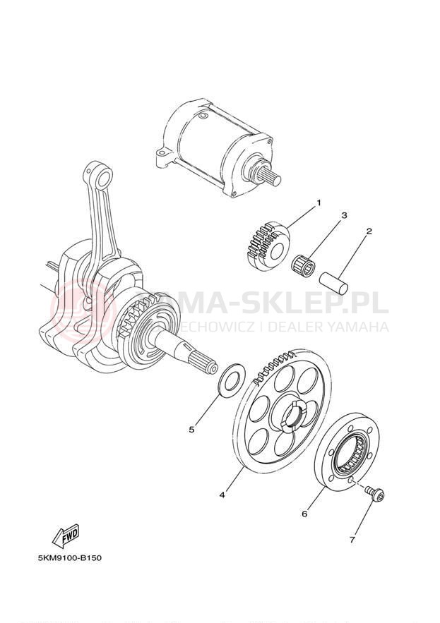 Schemat "rozrusznik" do Yamaha GRIZZLY 660 YFM660FR