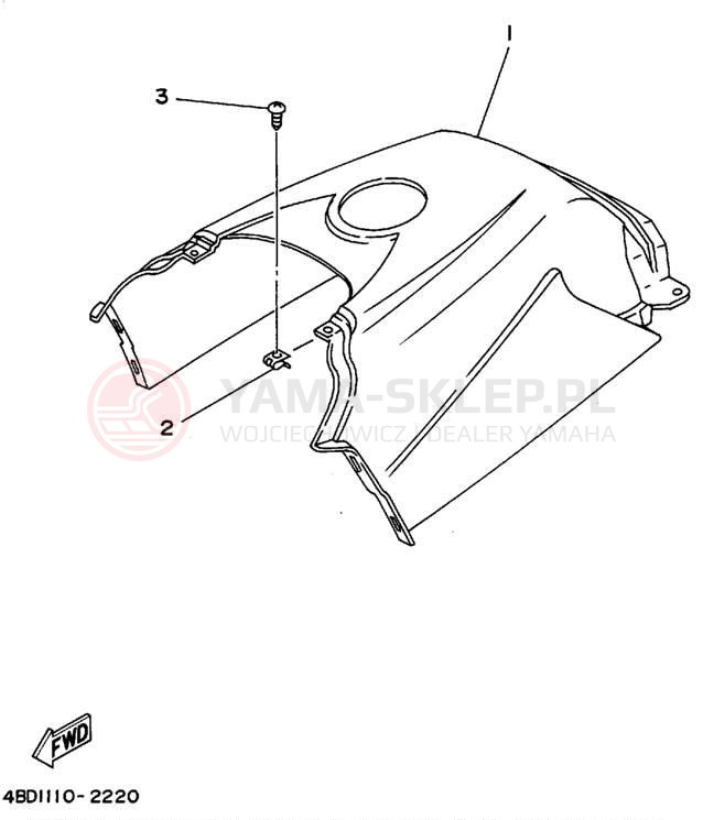 Schemat "Pokrywa boczna" do Yamaha YFB250FWF