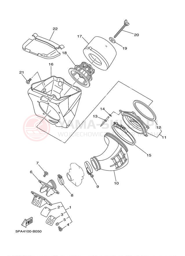 Schemat "Wtrysk paliwa" do Yamaha YZ85 YZ85W1