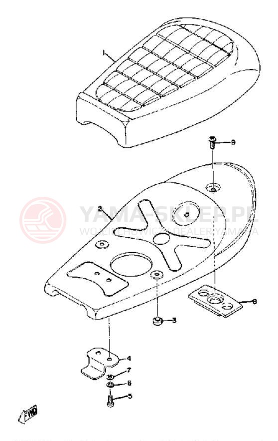 Schemat "siedzenie" do Yamaha TY80A