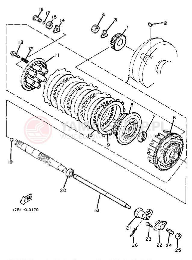 Schemat "sprzęgło" do Yamaha XS400RJ