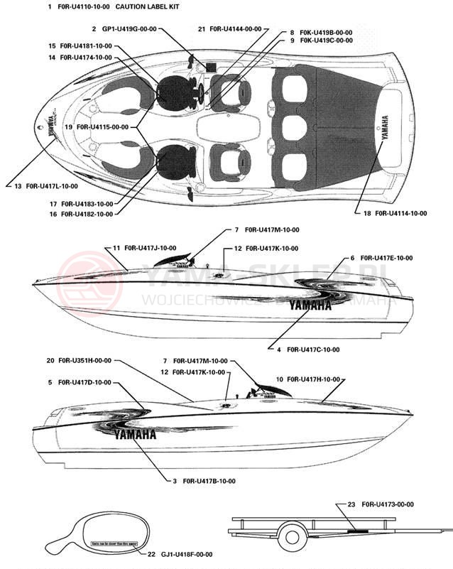 Schemat "naklejki" do Yamaha LS2000 LST1200Y