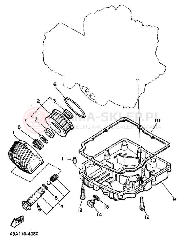 Schemat "Filtr oleju" do Yamaha FJ600LC/FJ600L