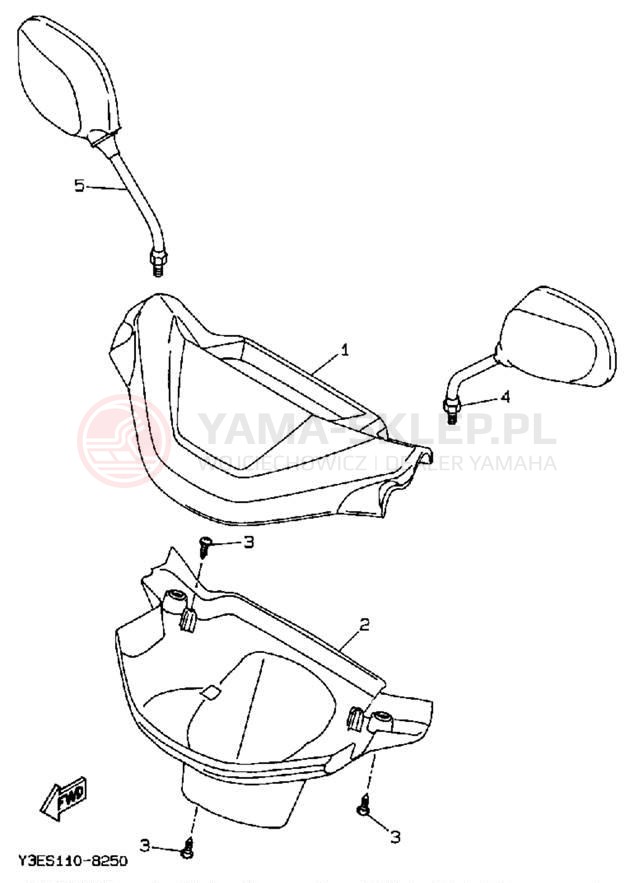 Schemat "elementy nadwozia" do Yamaha ZUMA CW50TA