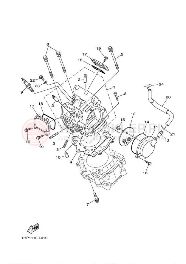 Schemat "głowica" do Yamaha GRIZZLY 700 EPS 4WD YFM7FGPBL