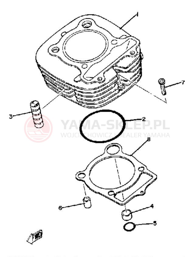 Schemat "cylinder" do Yamaha TT250G