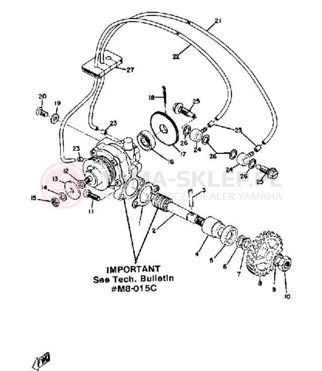 Schemat "Pompa olejowa" do Yamaha DS7