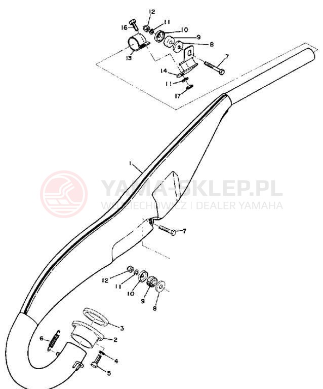 Schemat "Wydech końcowy" do Yamaha RT1M/RT1