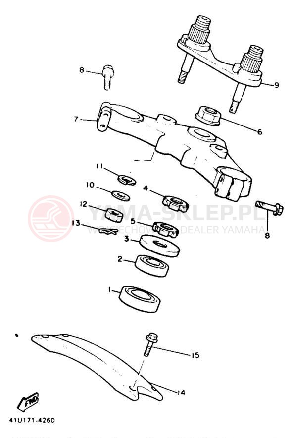 Schemat "Półki zawieszenia" do Yamaha XVZ12DL/XVZ12DKC2