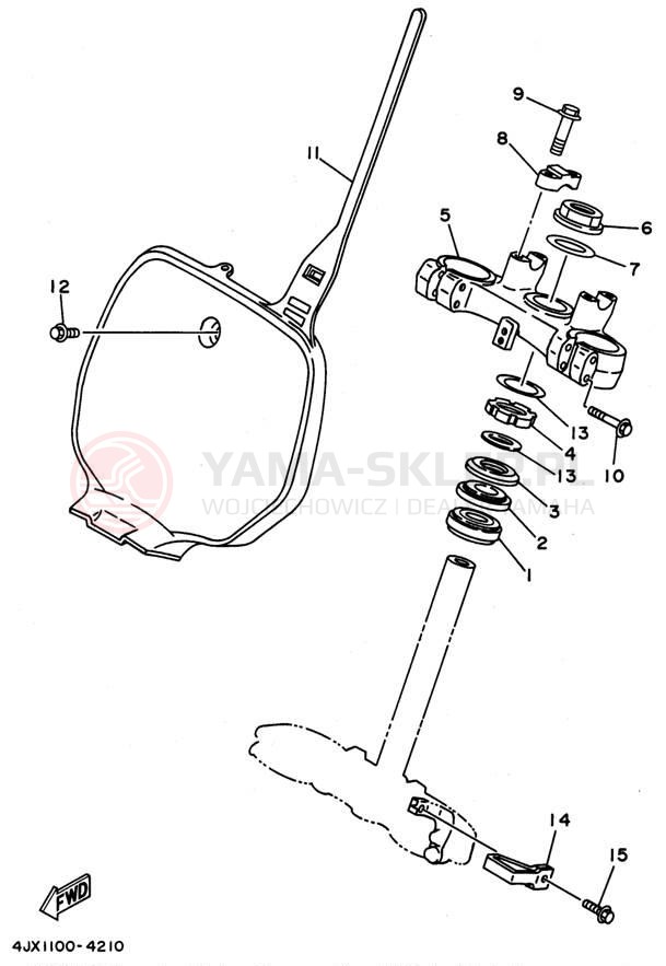 Schemat "Półki zawieszenia" do Yamaha WR250ZH