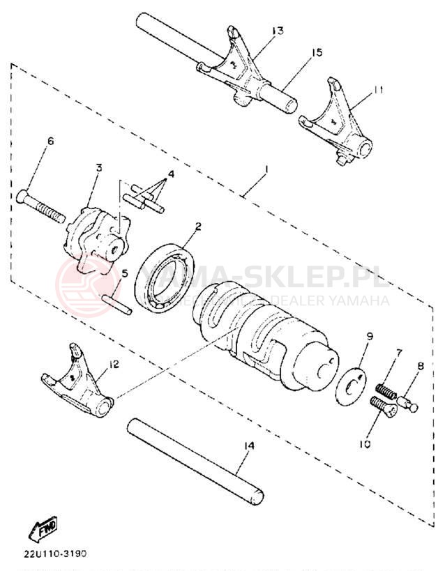 Schemat "Wodziki, automat" do Yamaha VIRAGO 535 XV535A/XV535AC