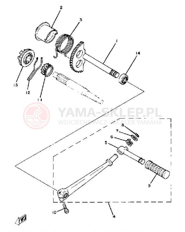 Schemat "rozrusznik" do Yamaha MJ50J