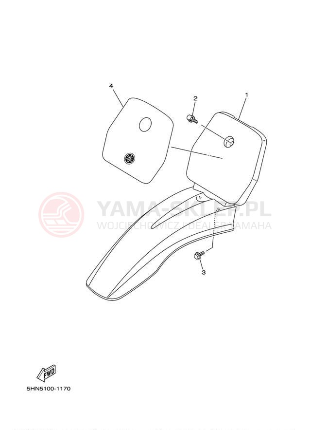 Schemat "błotnik" do Yamaha TTR90 TTR90N