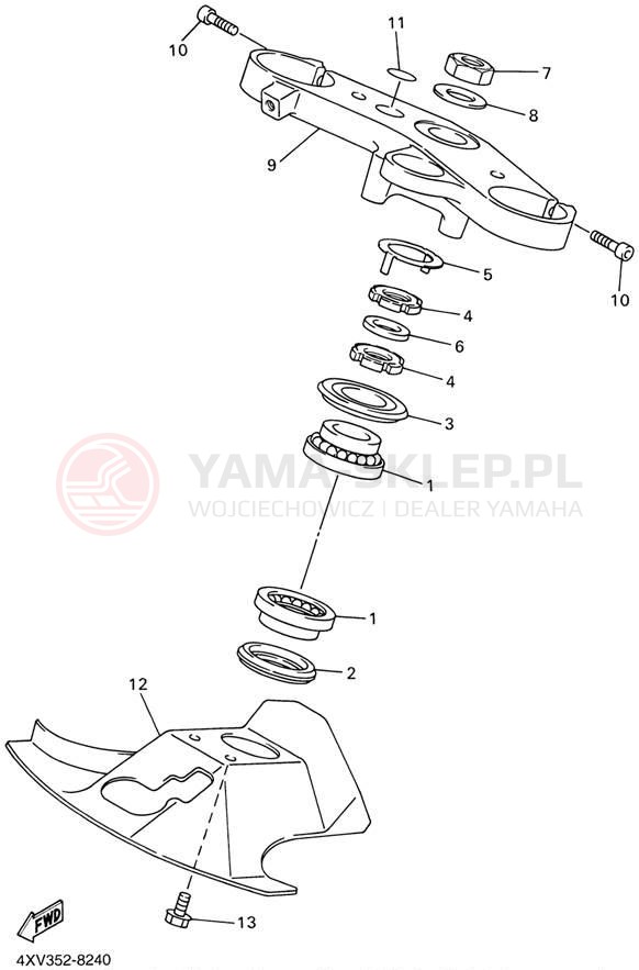 Schemat "Półki zawieszenia" do Yamaha YZFR1 YZFR1SN/YZFR1SNC