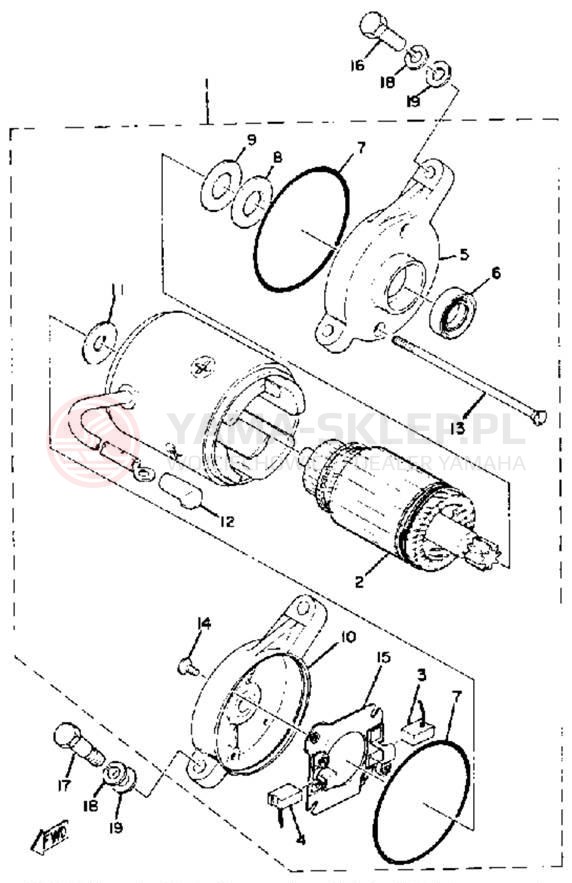 Schemat "rozrusznik" do Yamaha XS650G