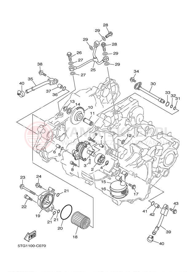 Schemat "Pompa olejowa" do Yamaha YFZ450 YFZ450YL/YFZ450YW