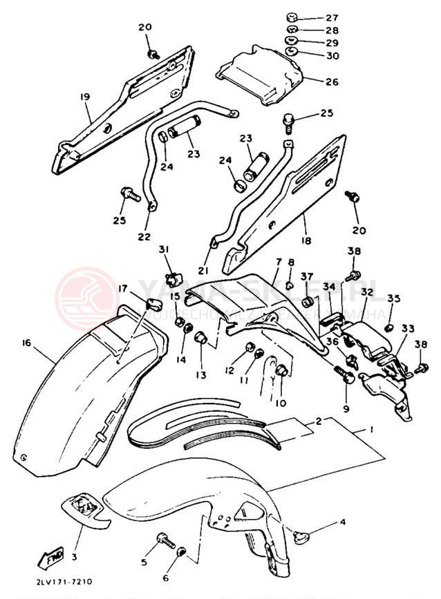 Schemat "błotnik" do Yamaha XVZ13TC/XVZ13T