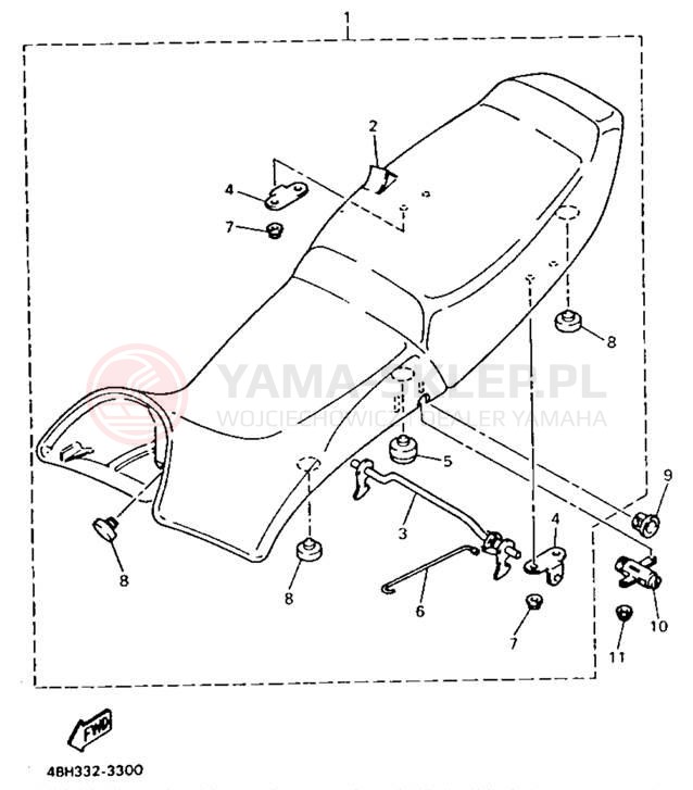 Schemat "siedzenie" do Yamaha GTS1000AE/GTS1000AEC