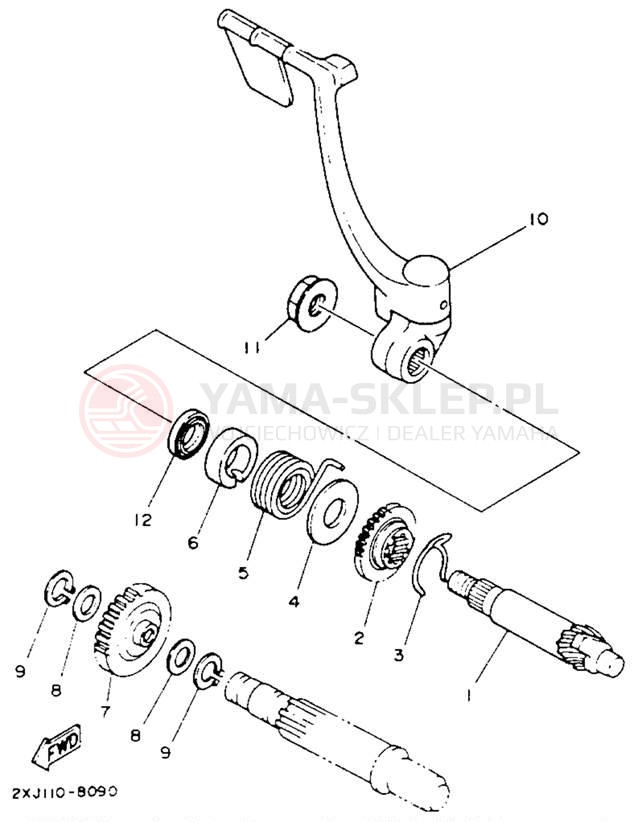 Schemat "rozrusznik" do Yamaha BLASTER YFS200E_MN