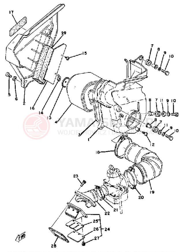 Schemat "Wtrysk paliwa" do Yamaha YZ250F