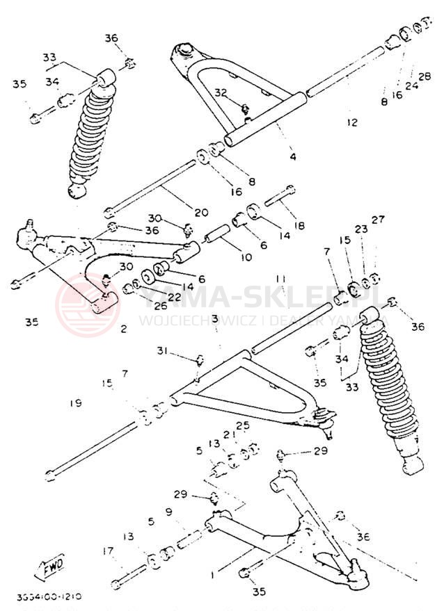 Schemat "Koło przód" do Yamaha BANSHEE YFZ350E