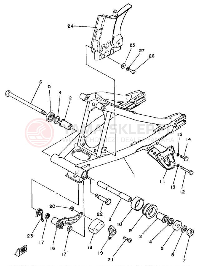 Schemat "wahacz" do Yamaha IT125H