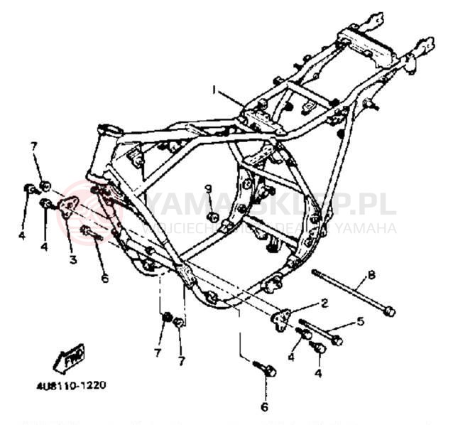 Schemat "rama" do Yamaha XJ550RK
