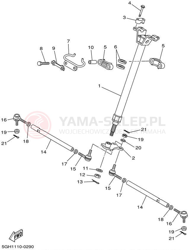 Schemat "Półki zawieszenia" do Yamaha KODIAK 4WD YFM400FAP