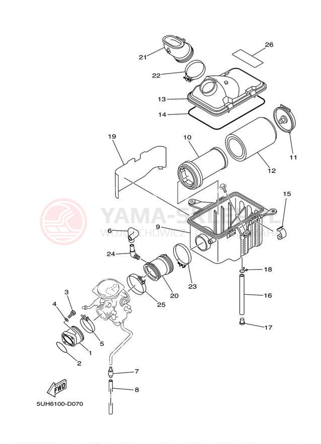 Schemat "Wtrysk paliwa" do Yamaha GRIZZLY 350 IRS YFM35FGIW