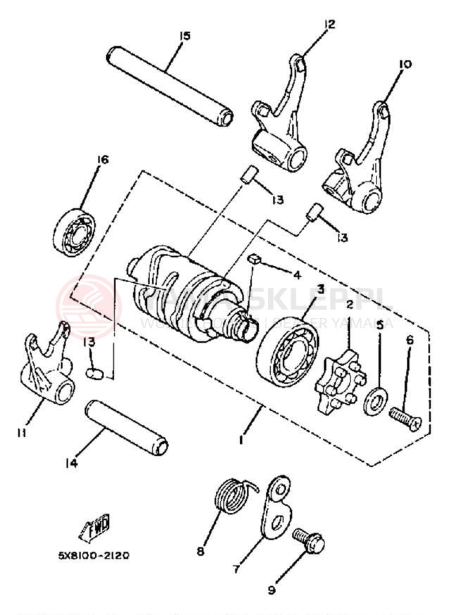 Schemat "Wodziki, automat" do Yamaha IT175K