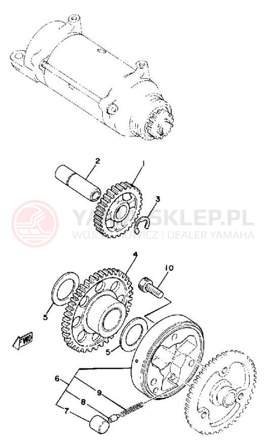 Schemat "rozrusznik" do Yamaha XS850SH
