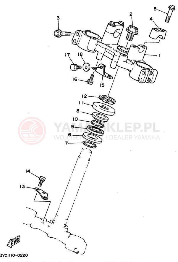 Schemat "Półki zawieszenia" do Yamaha RT180A