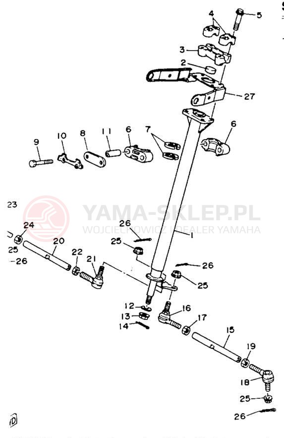 Schemat "Półki zawieszenia" do Yamaha YFM100W