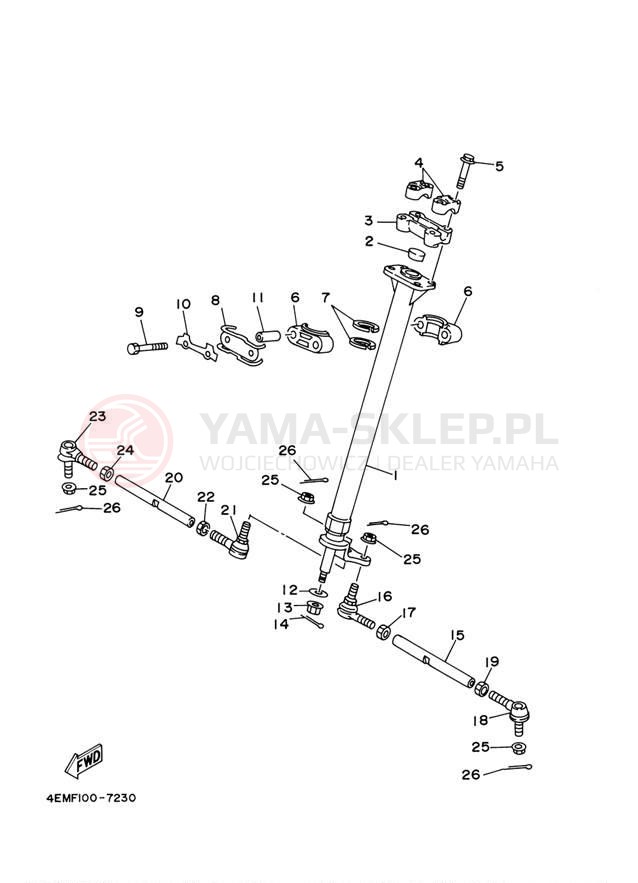 Schemat "Półki zawieszenia" do Yamaha RAPTOR 80 YFM80WP
