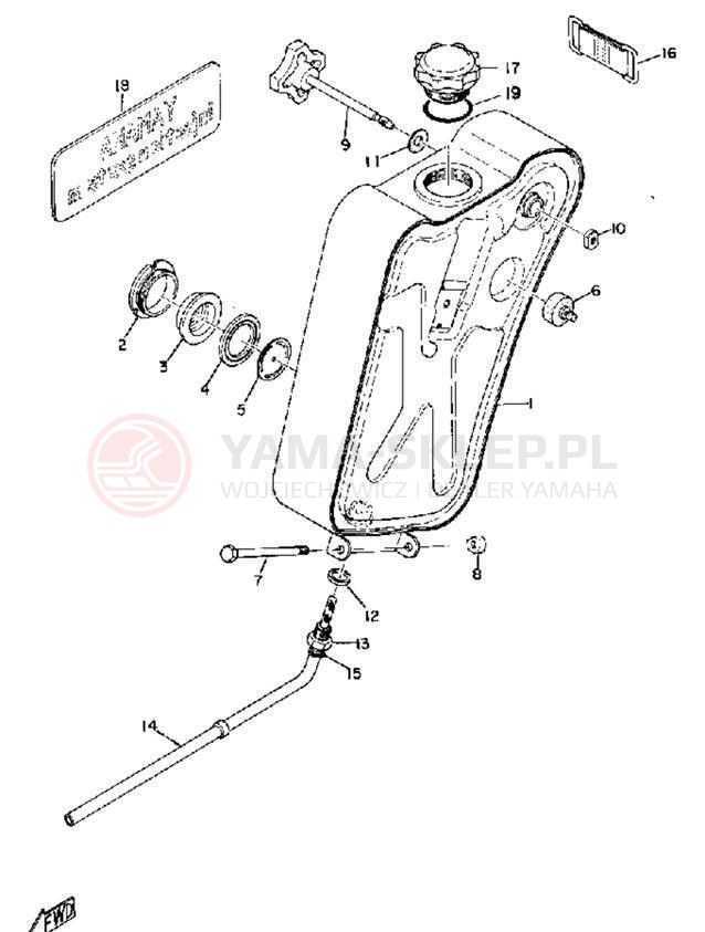 Schemat "Miska olejowa" do Yamaha YG5T