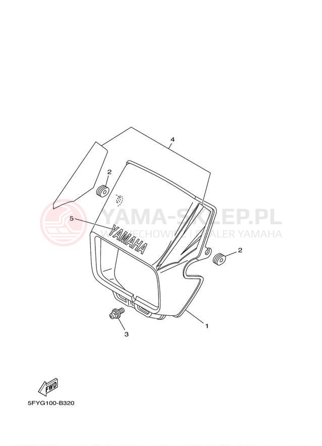 Schemat "elementy nadwozia" do Yamaha TW200 TW200R/TW200RC