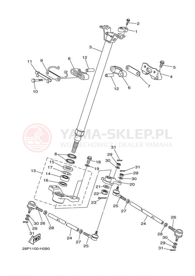 Schemat "Półki zawieszenia" do Yamaha GRIZZLY 5504WD YFM5FGAL