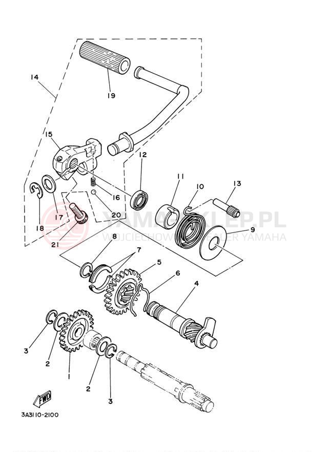 Schemat "rozrusznik" do Yamaha RT100 RT100M
