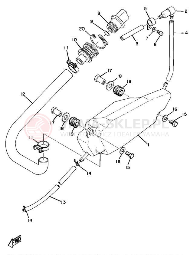 Schemat "Miska olejowa" do Yamaha MX360A/MX250A
