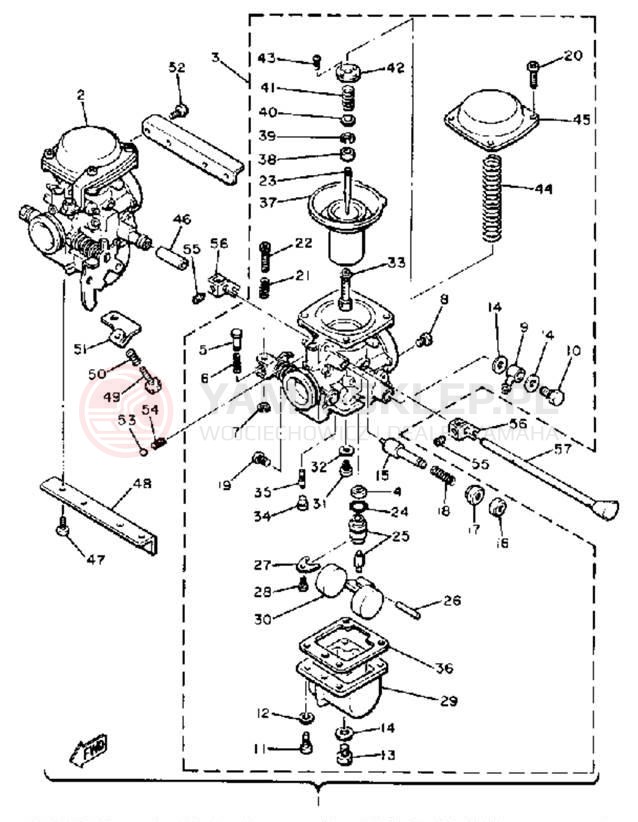 Schemat "Gaźnik" do Yamaha XS400G