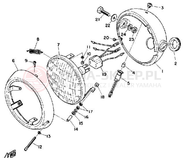 Schemat "Lampa przód" do Yamaha CS5