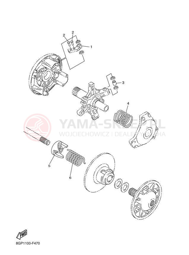 Schemat "DRIVE SETTING" do Yamaha PHAZER XTX PZ50XTEW
