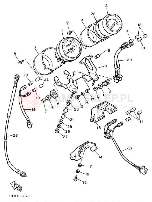 Schemat "licznik" do Yamaha RADIAN YX600UC/YX600U