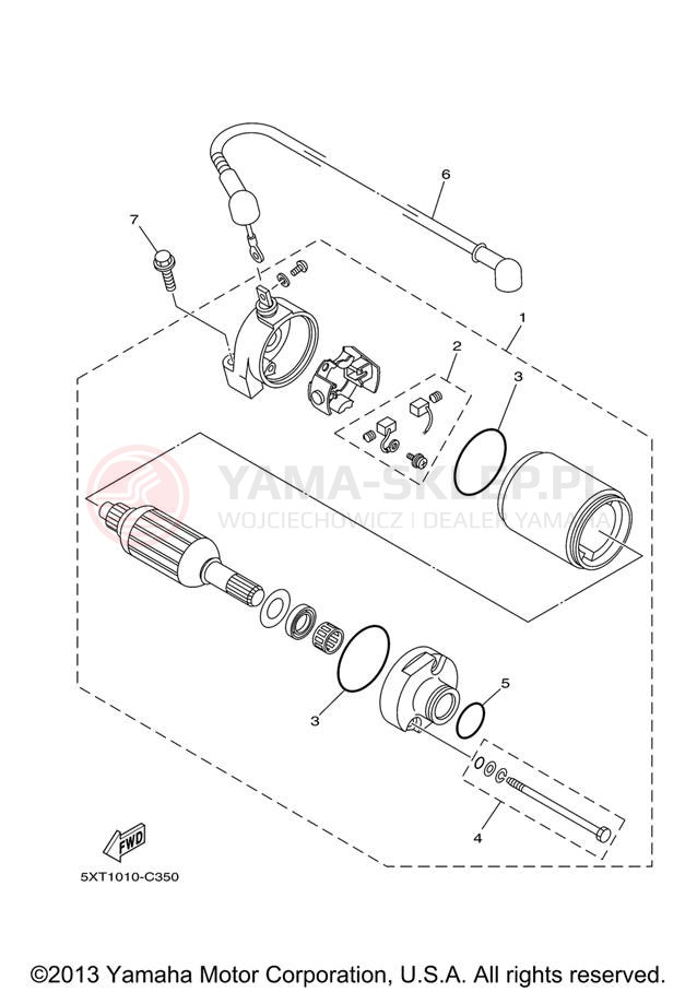 Schemat "rozrusznik" do Yamaha XT250 XT250X/XT250XC