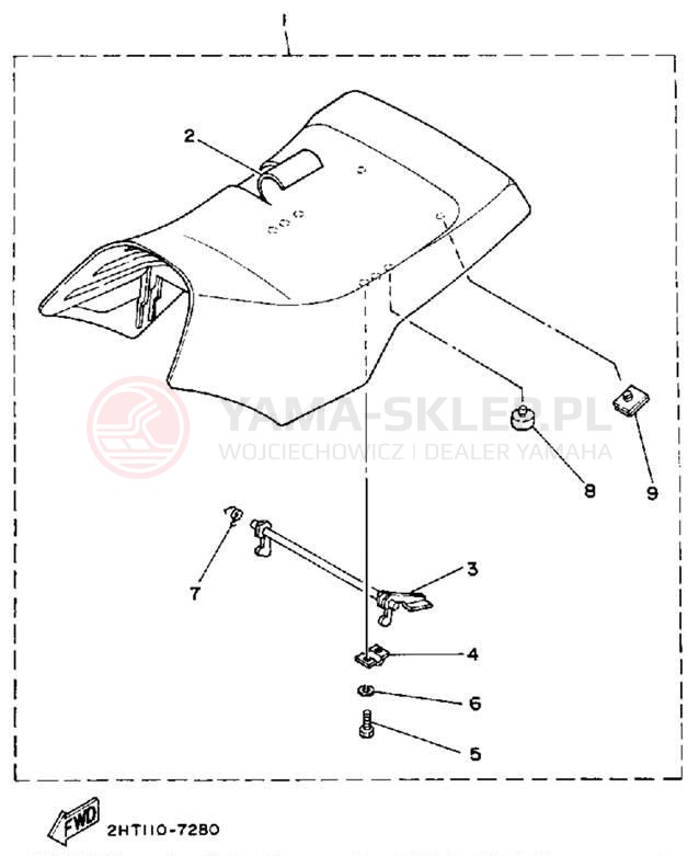 Schemat "siedzenie" do Yamaha MOTO-4 YFM250W