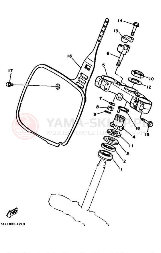 Schemat "Półki zawieszenia" do Yamaha YZ250 YZ250B1