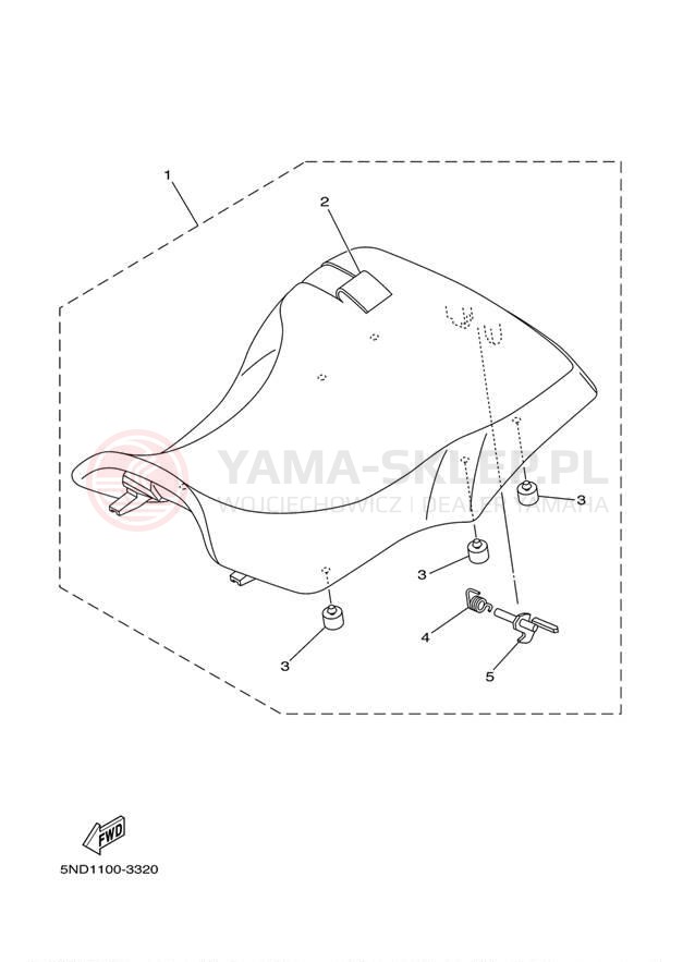 Schemat "siedzenie" do Yamaha BRUIN 250 2WD YFM25BV